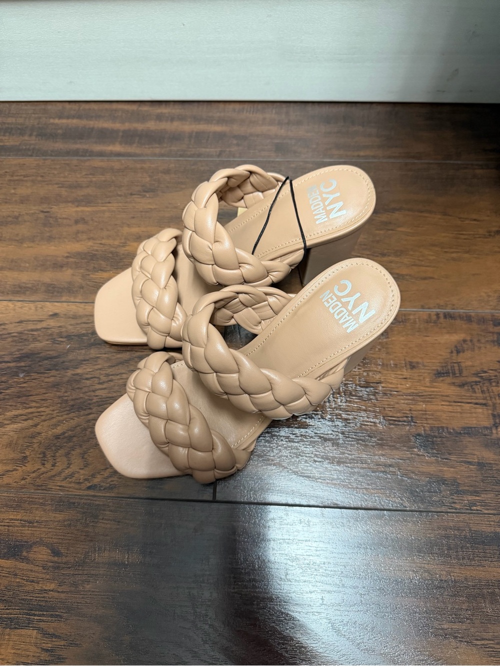 Madden NYC Braided Double-Strap Slide Mules - Nude - Picture 2 of 2